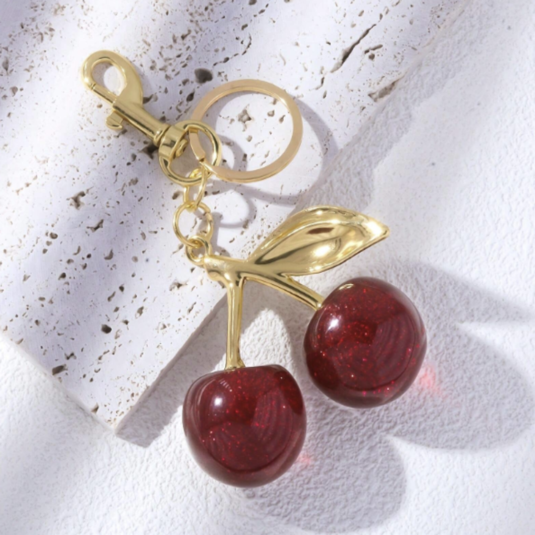 Glitter Cherry Charm Accessory
