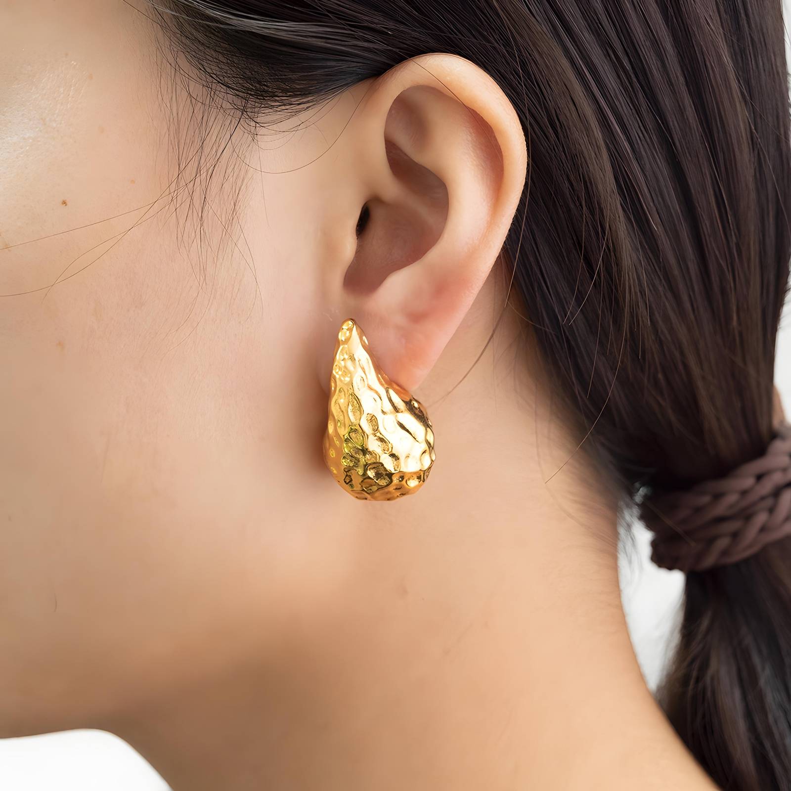 June Textured Teardrop Earrings